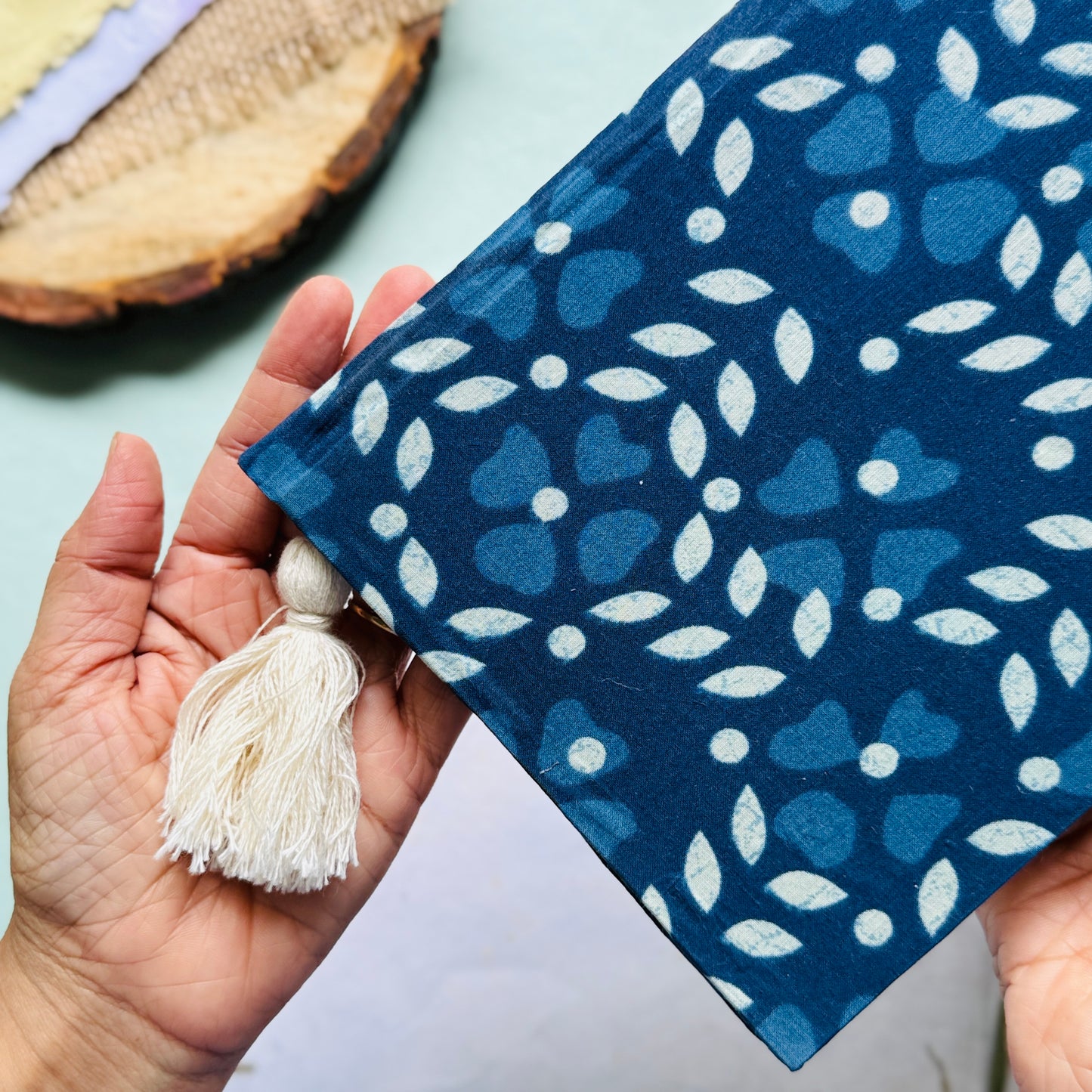 Handcrafted Journal – Indigo bunch