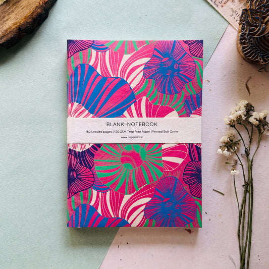 Pink Horizon Hanadmade Blank Journal | Sketchbook