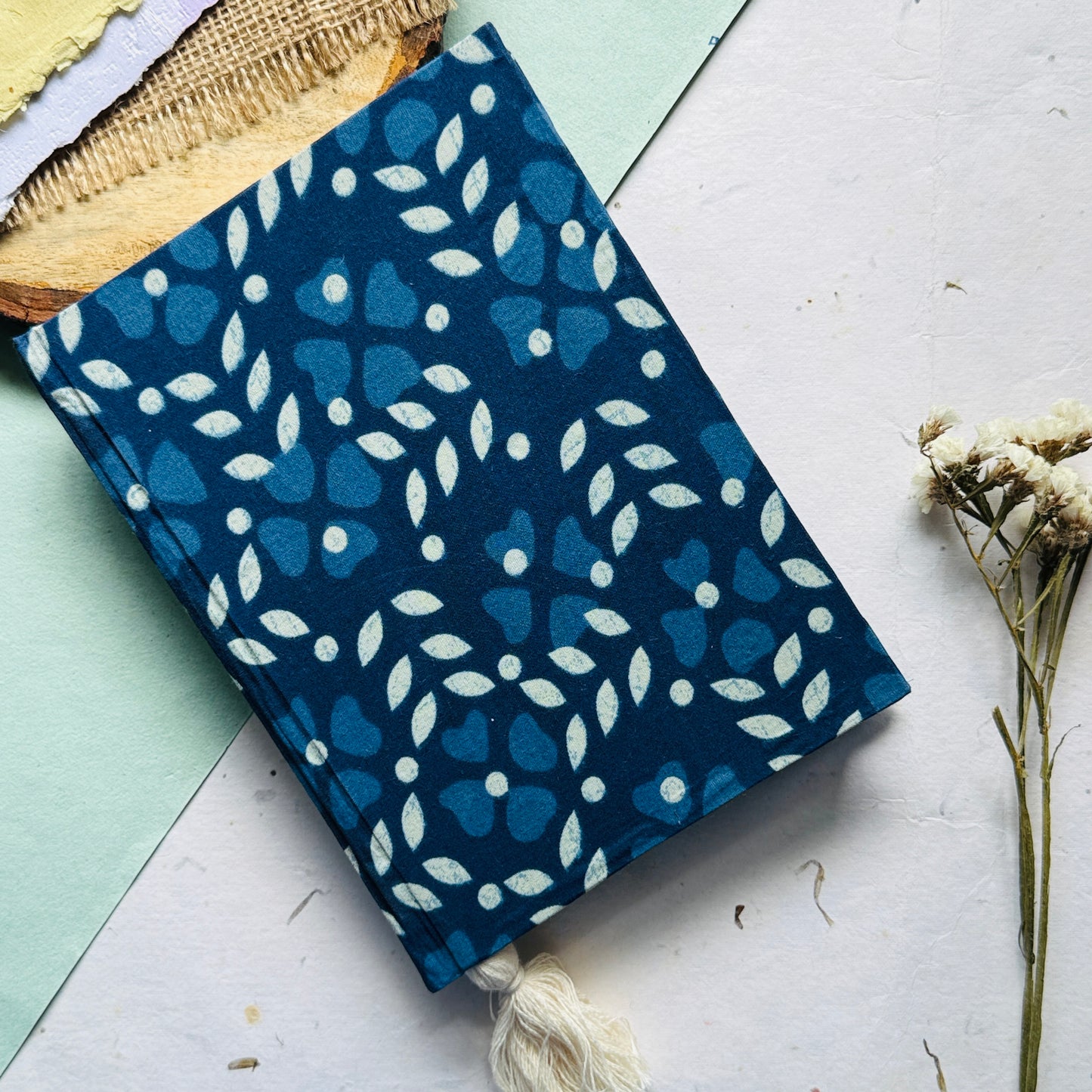 Handcrafted Journal – Indigo bunch