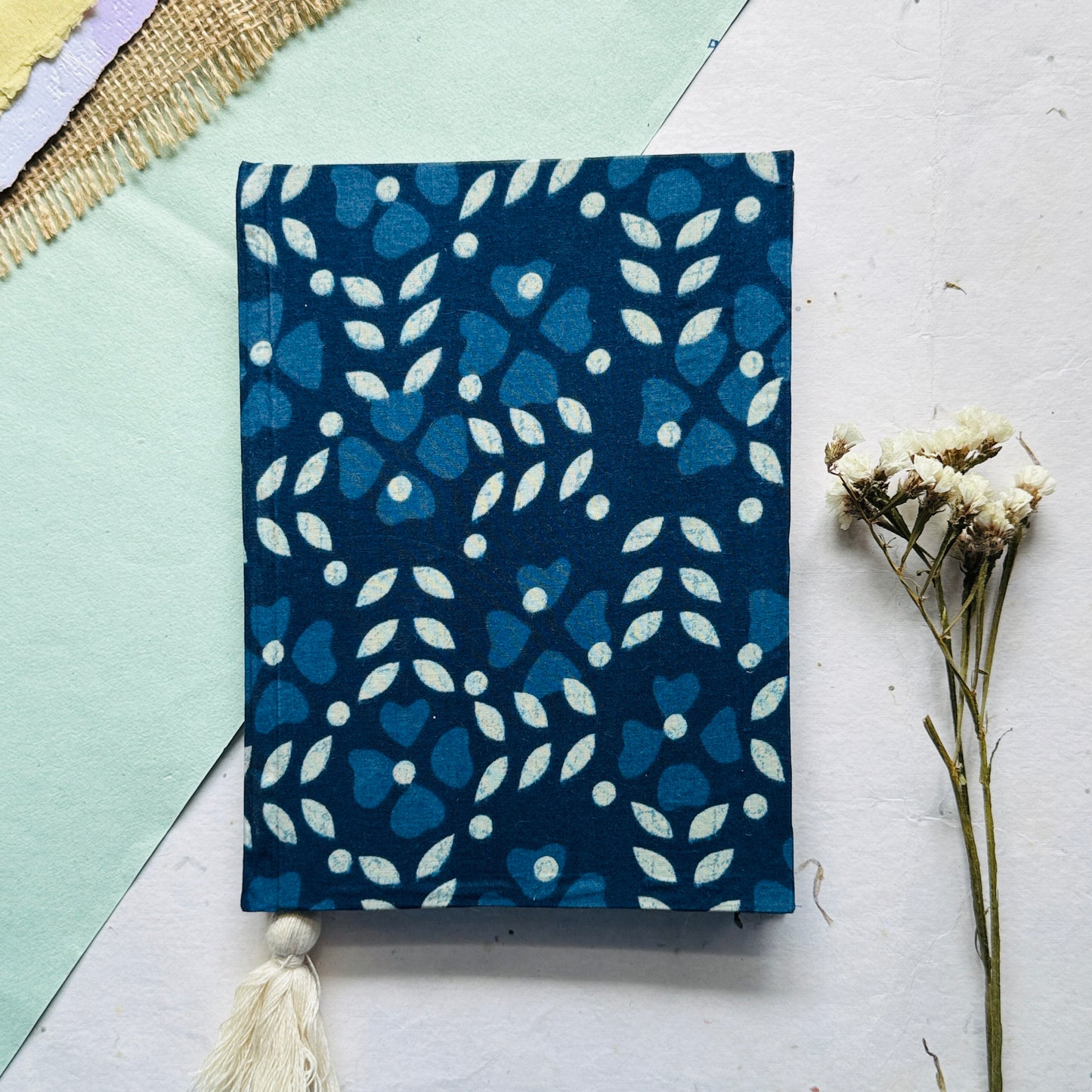 Handcrafted Journal – Indigo bunch