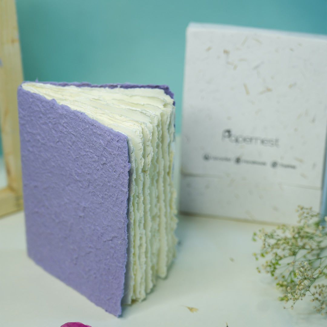 Moonrock Cover Handmade Deckle Edge Paper Notebook