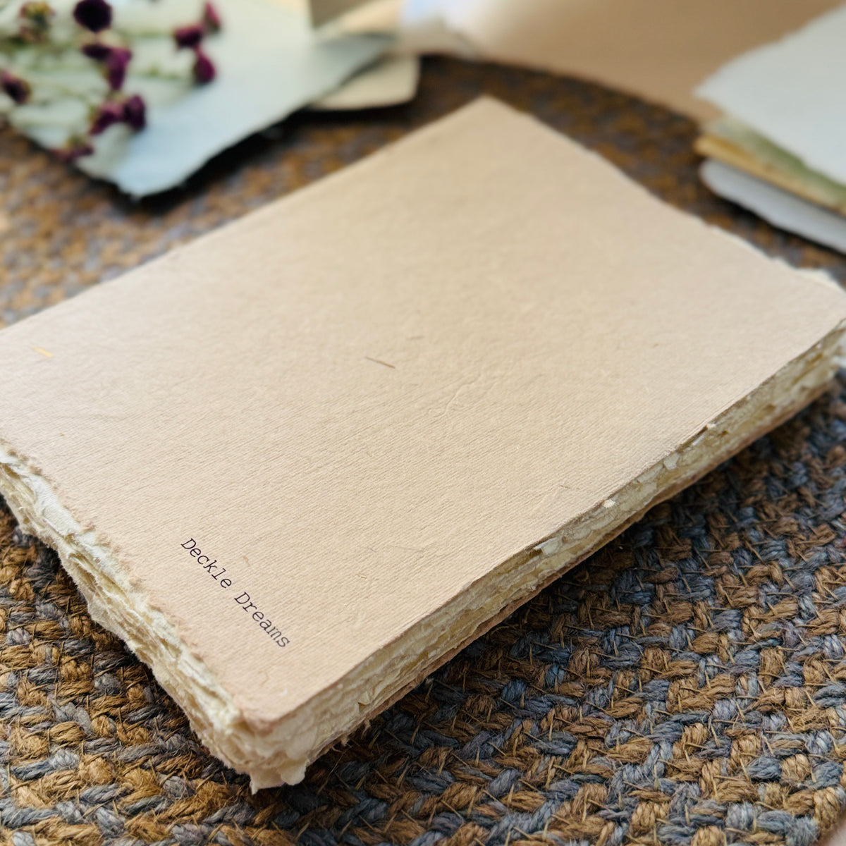 A5 Deckle Edge handmade Art Book – Husky Edge cover