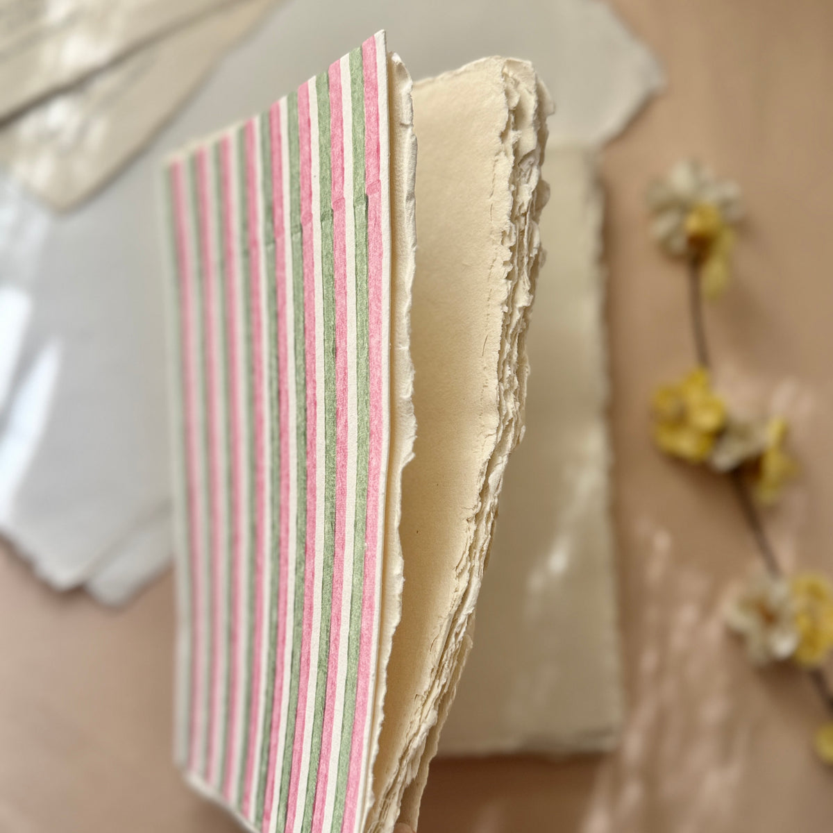 Deckle Edge Art Book B5 size –  Block Print - Macha & Rose