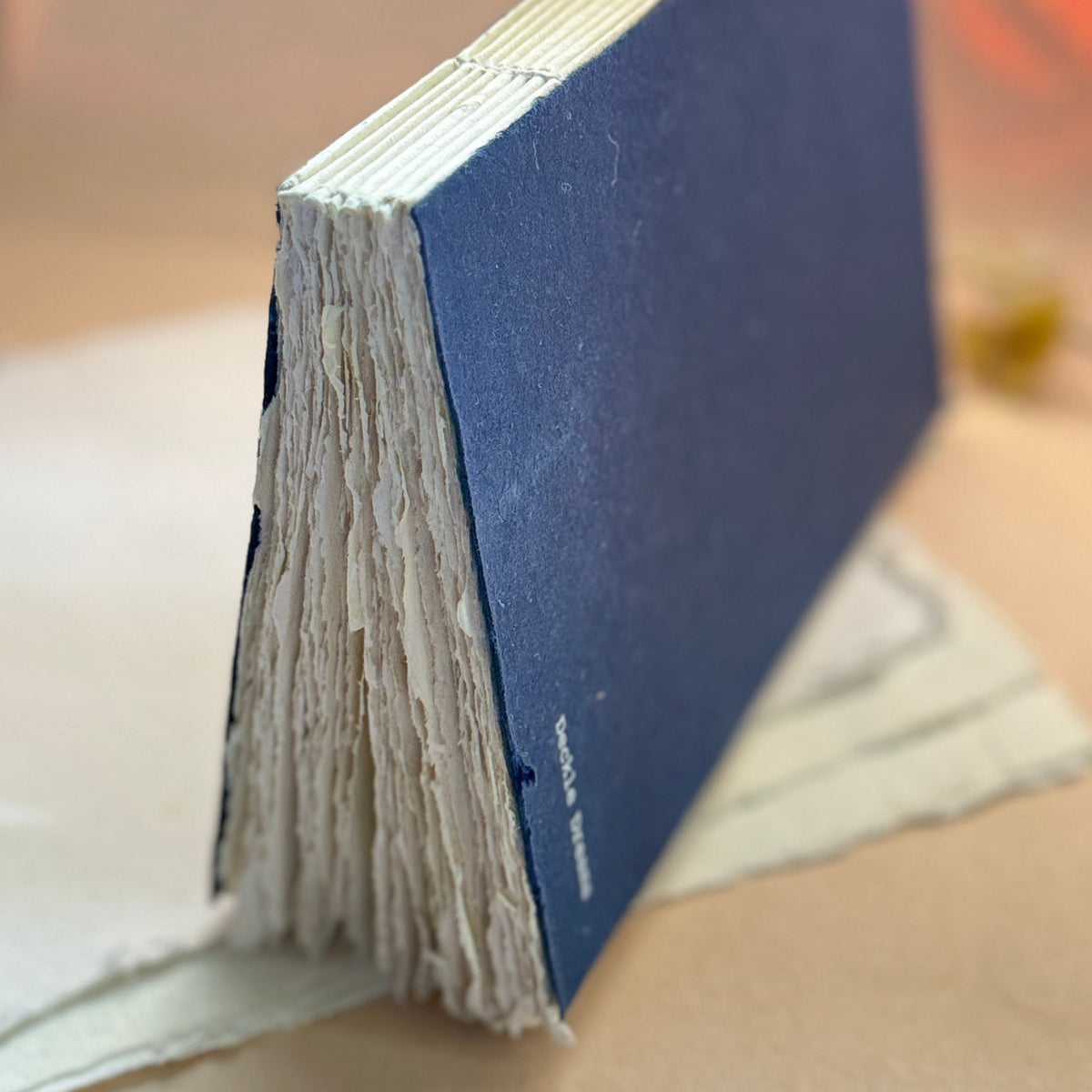 Deckle Edge Handmade Art Book A5 – Indigo blue