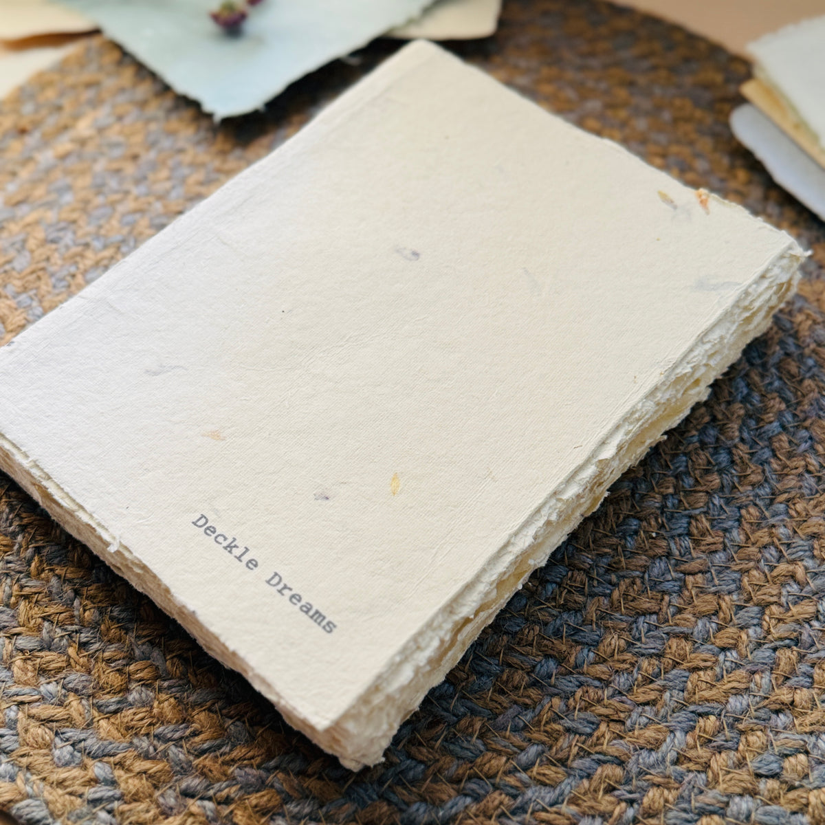 A5 Deckle Edge Art Book –  ivory Flower