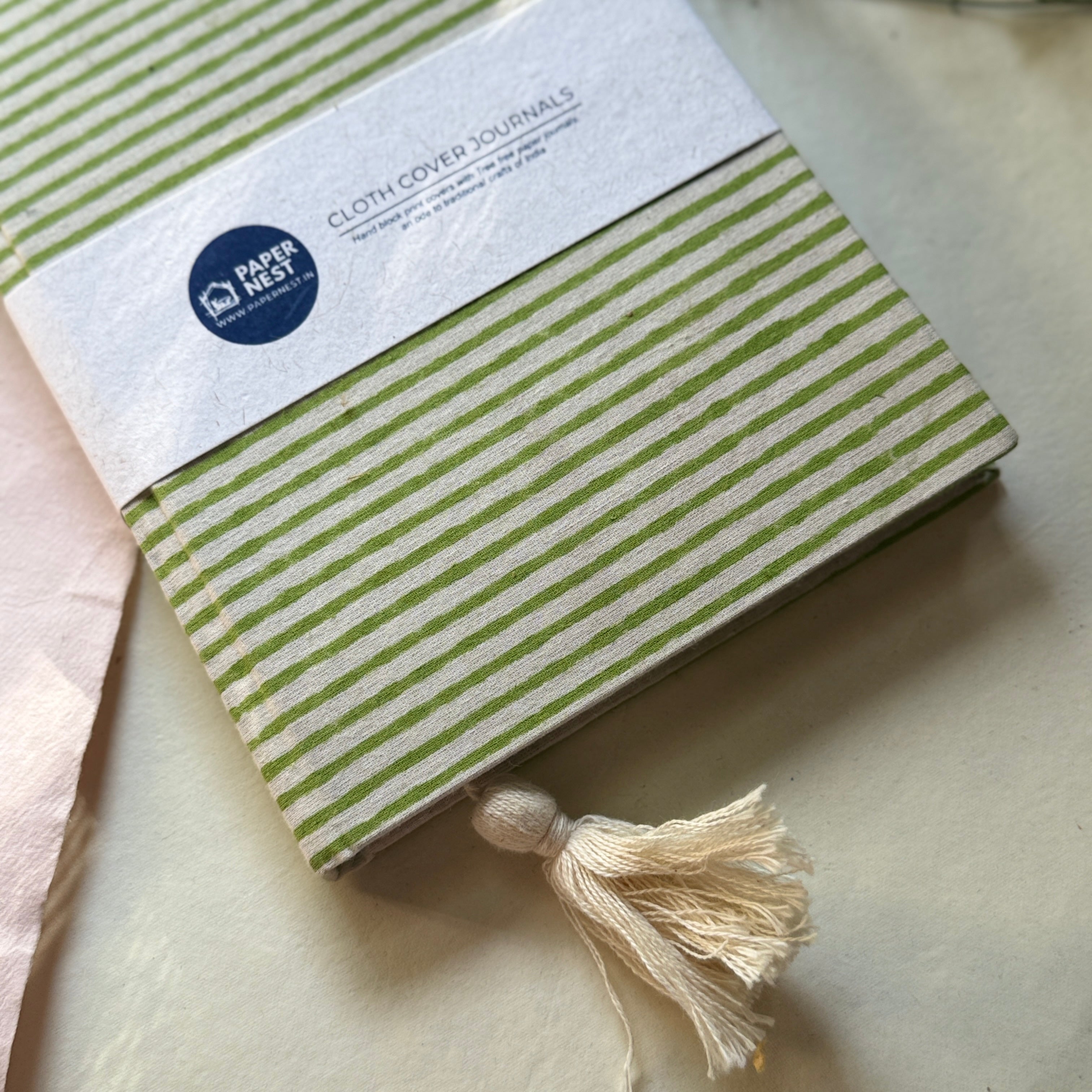 Handmade cloth cover Journal – Olive Grove