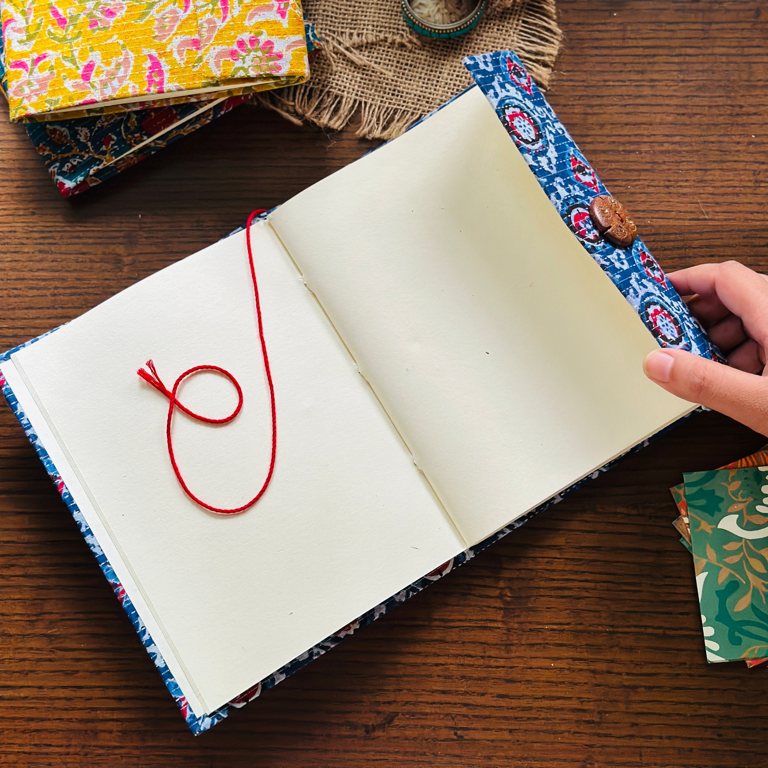 Buy Traditional Bahi Notebook Teal Blue Online β Papernest