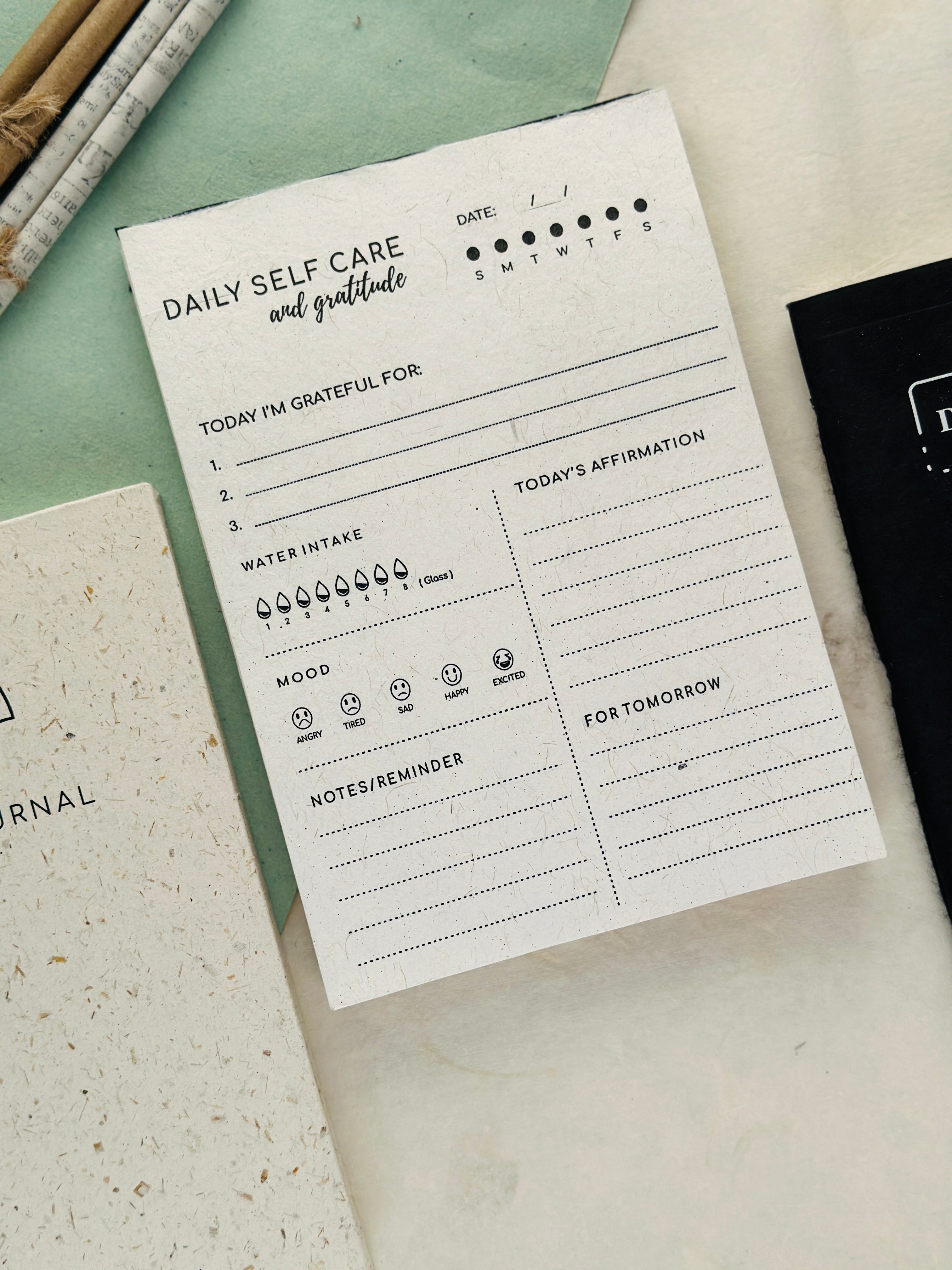 Handmade Paper Corporate Gift Hamper with "Wellness For You" Printed Diary