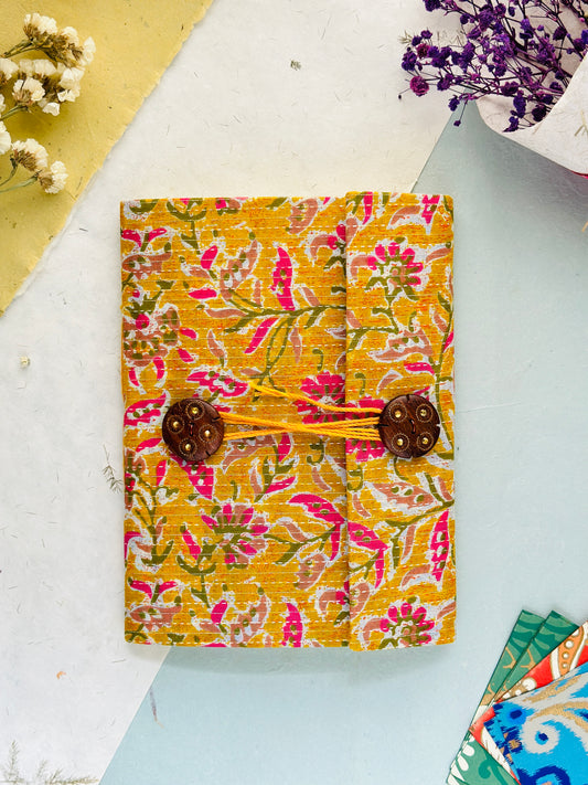 Traditional Bahi Notebook- Vibrant Yellow