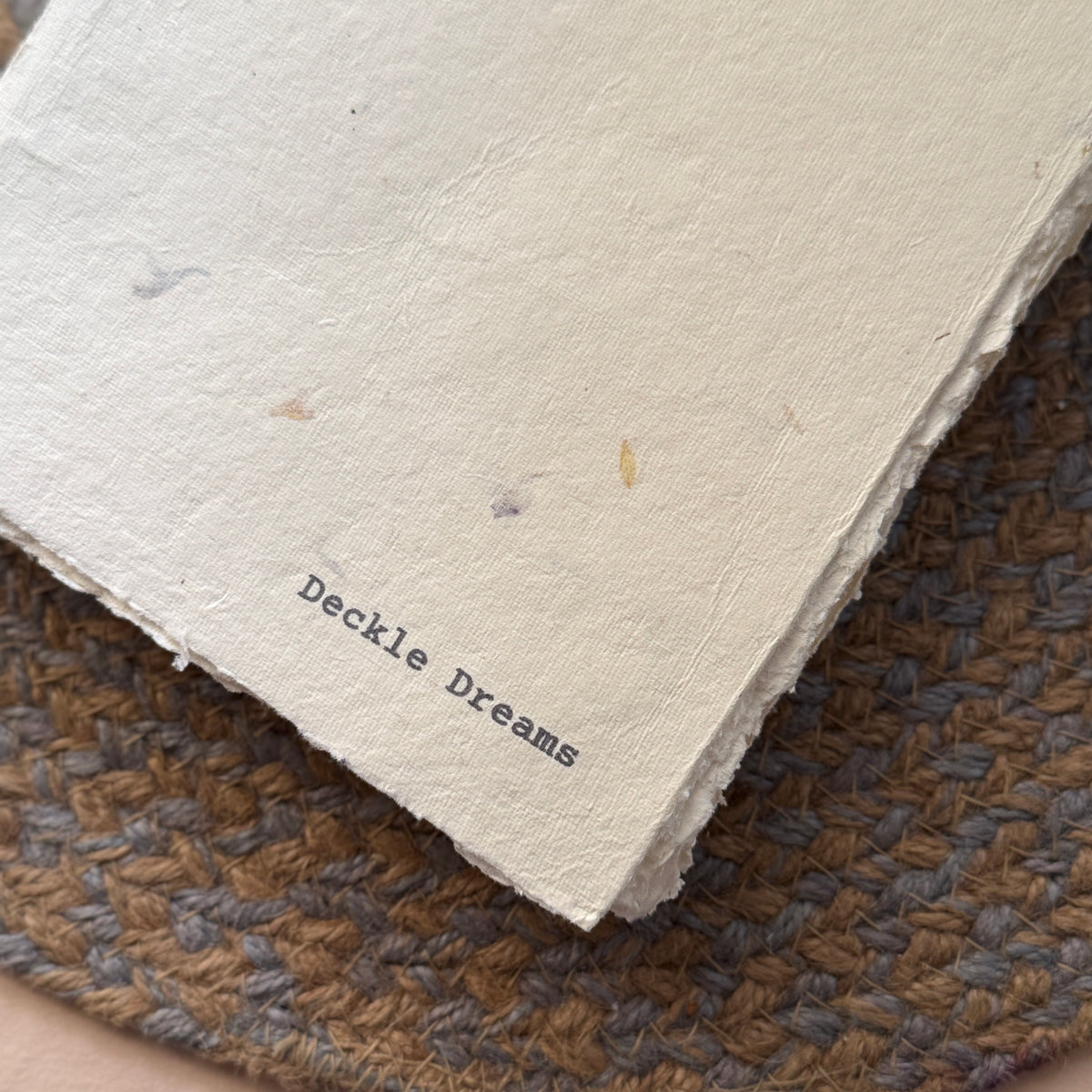 A5 Deckle Edge Art Book –  ivory Flower