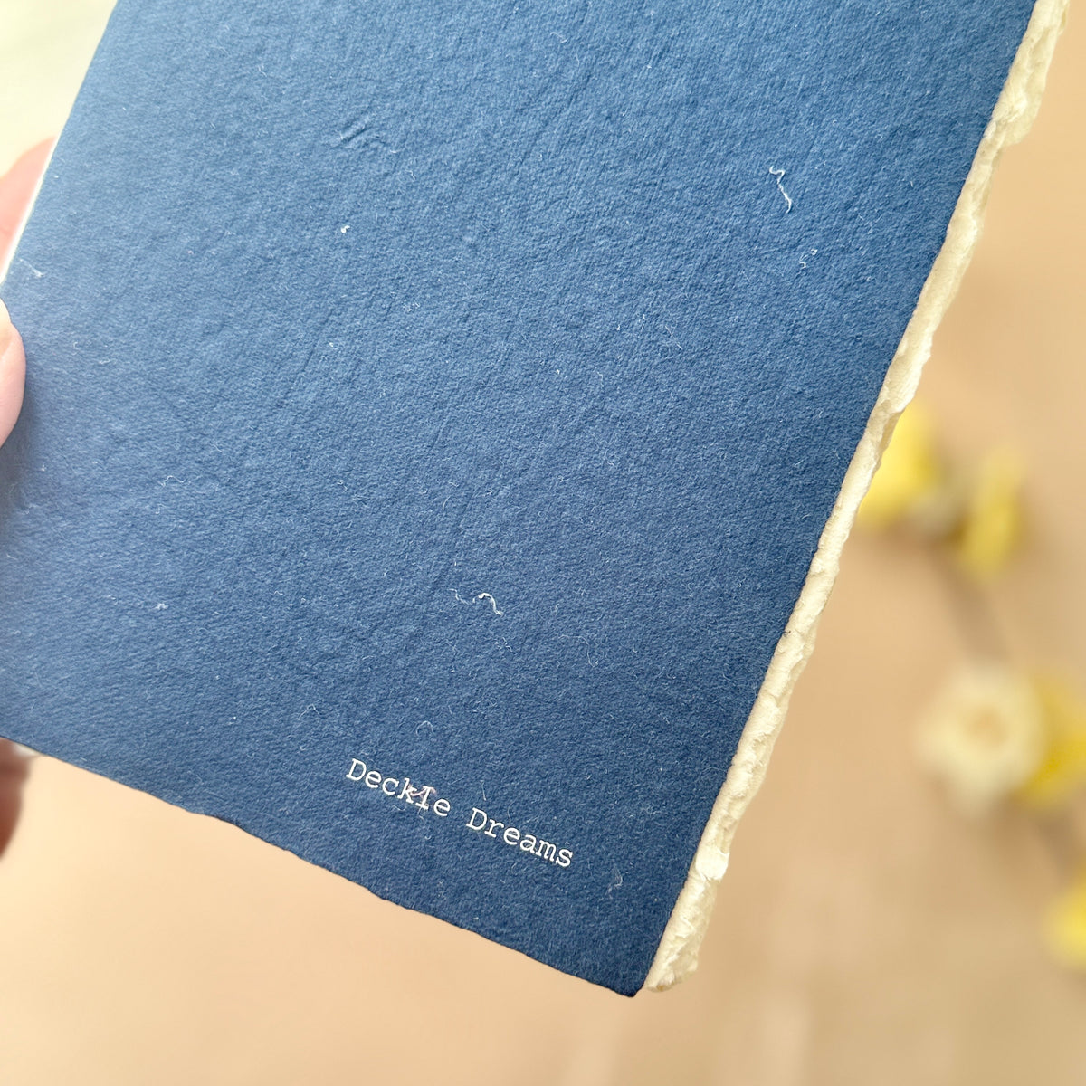 Deckle Edge Handmade Art Book A5 – Indigo blue