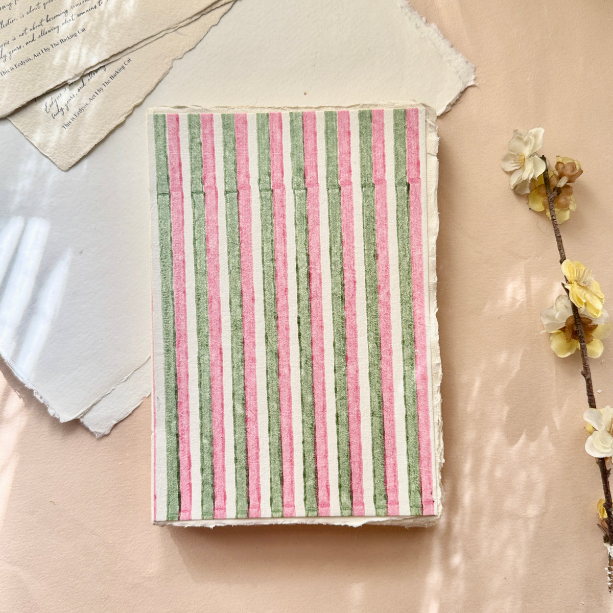 Deckle Edge Art Book B5 size –  Block Print - Macha & Rose