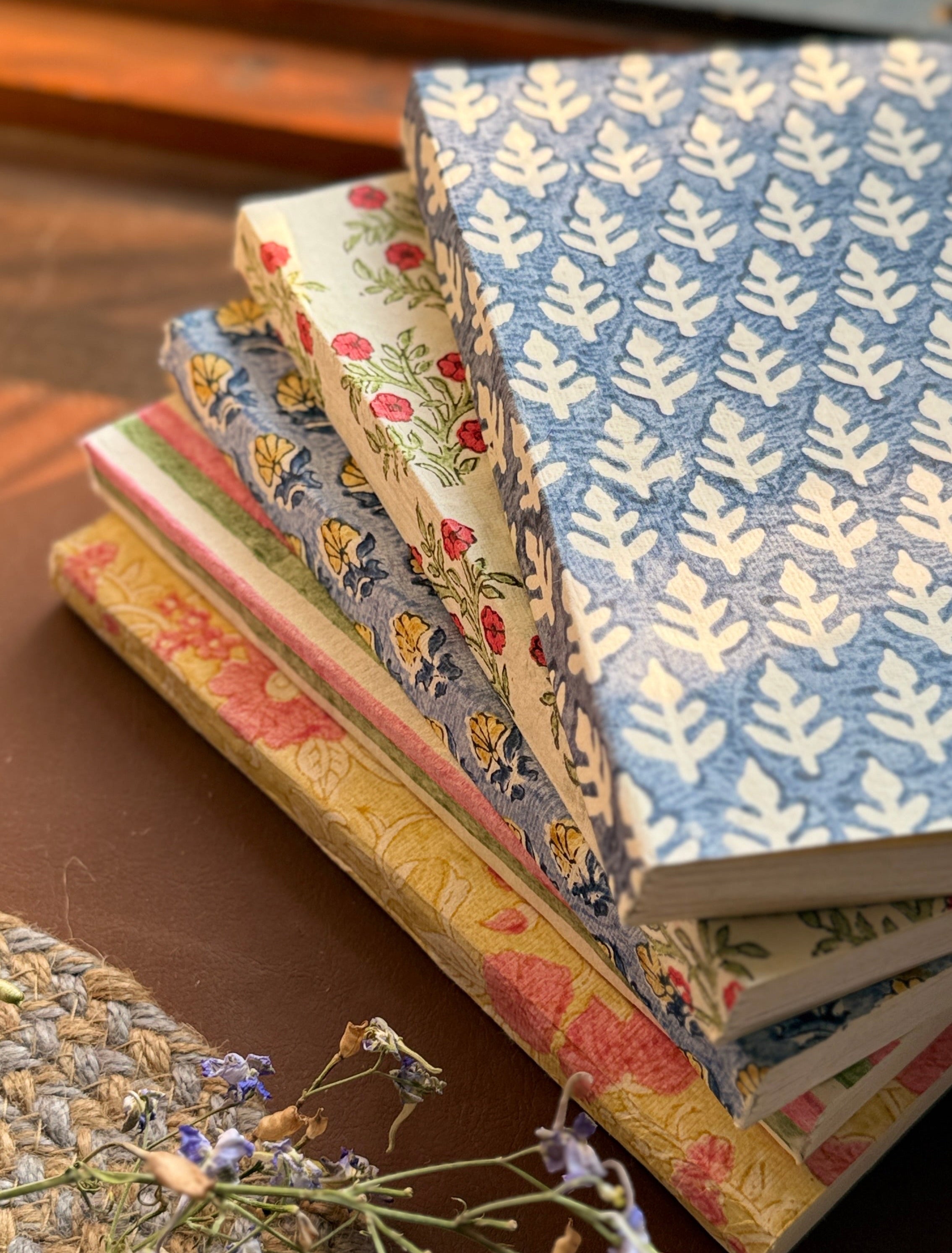 Hand-Block Print journal - lehar
