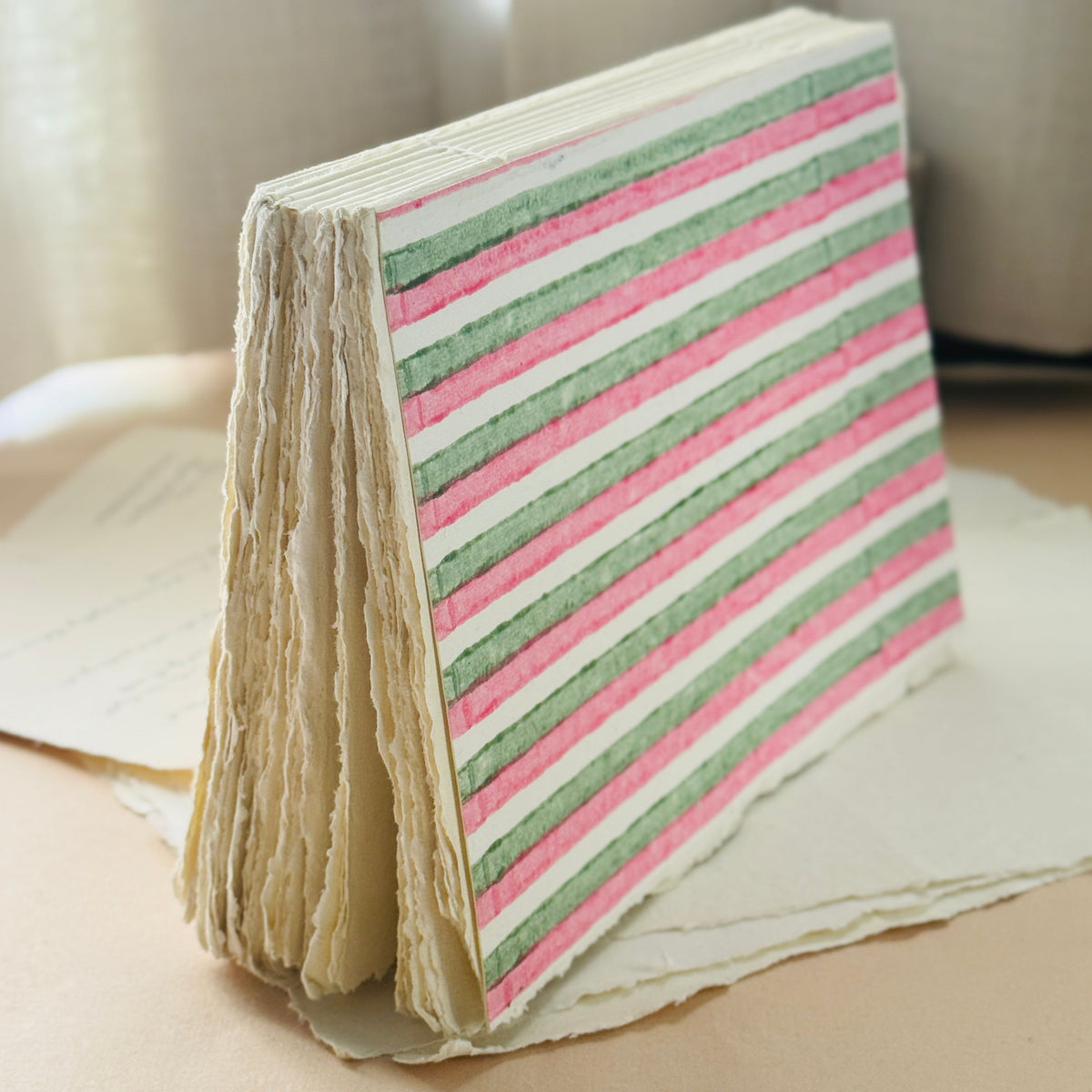 B5 Deckle Edge Art Book –  Block Print - Macha & Rose