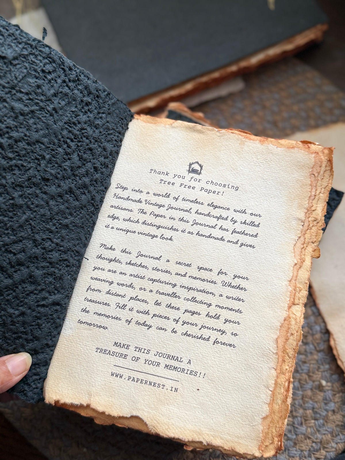 Handmade Vintage Thick Journal- Antique Paper
