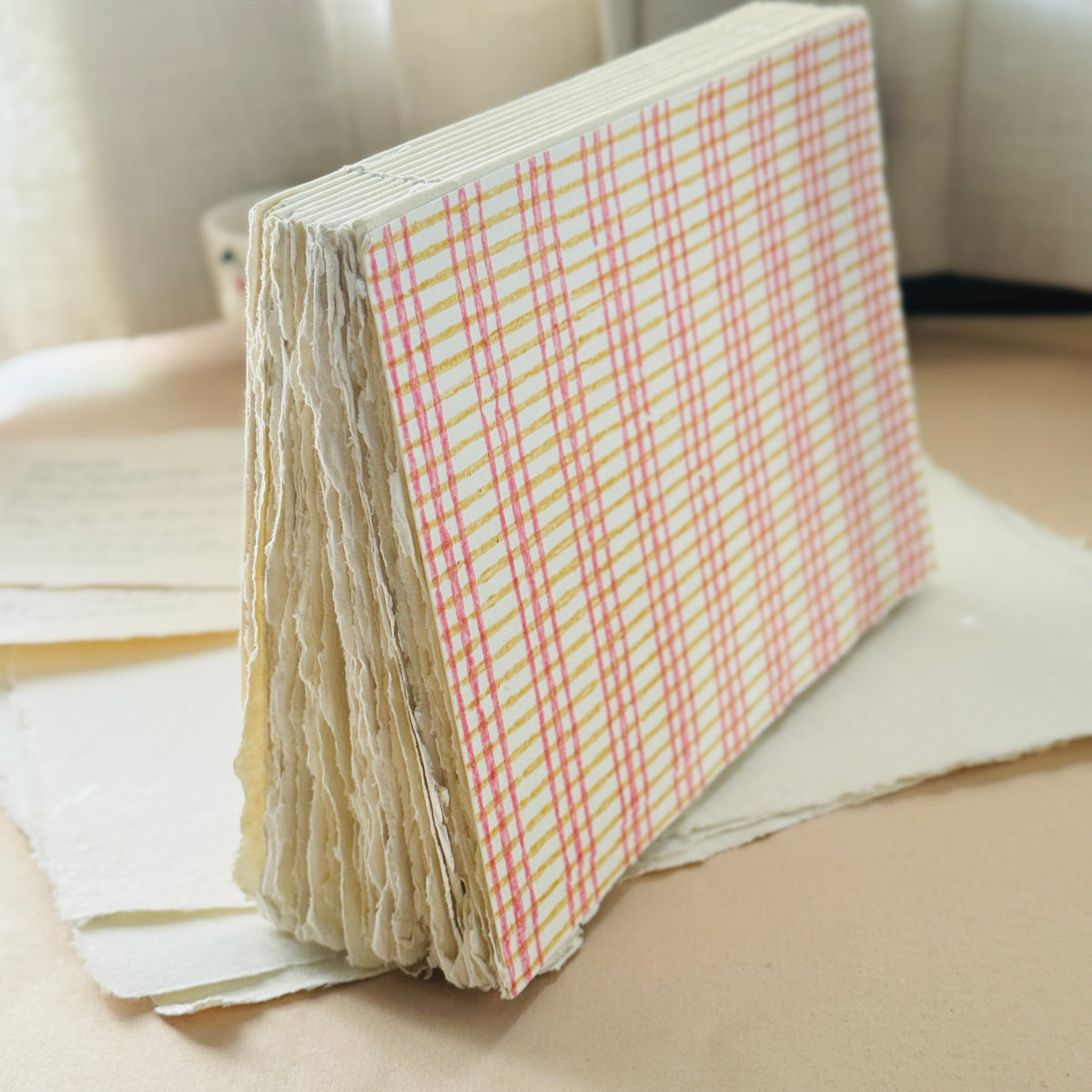 B5 Deckle Edge Art Book –  Block Print - Checkmate