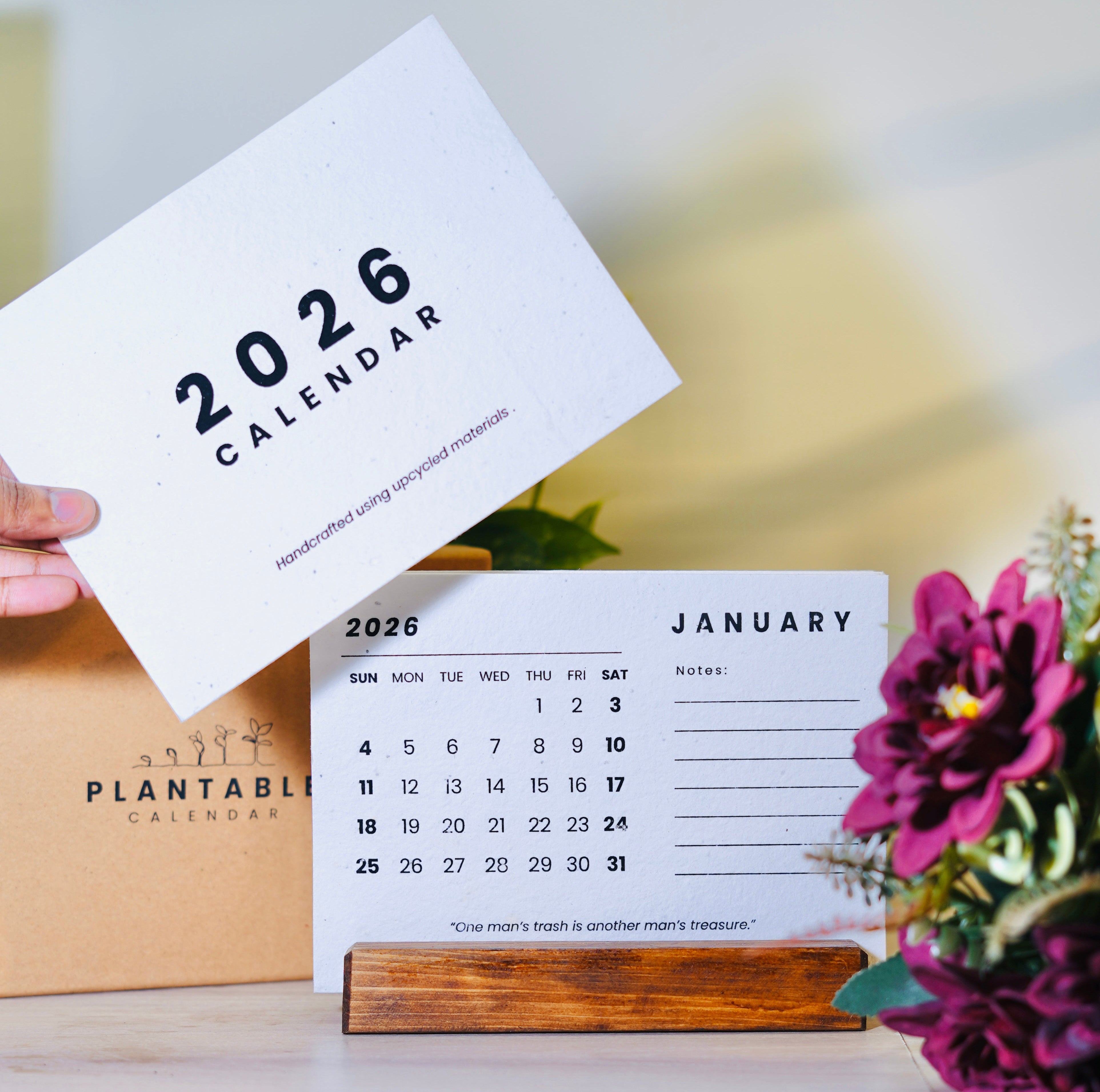 Sustainable Calendar 2026 ( PLANTABLE CALENDAR)