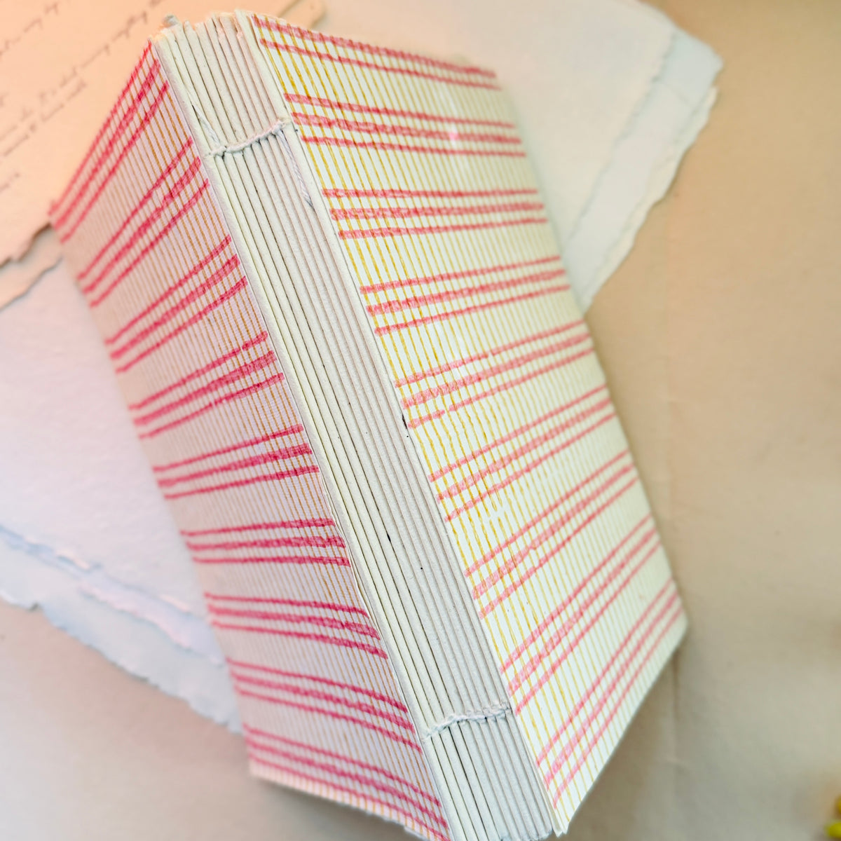 B5 Deckle Edge Art Book –  Block Print - Checkmate