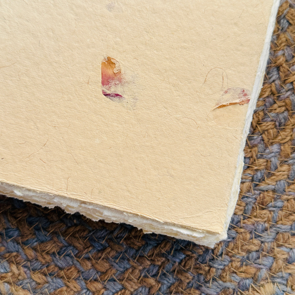 A5 Deckle Edge handmade Art Book – Rose petals cover