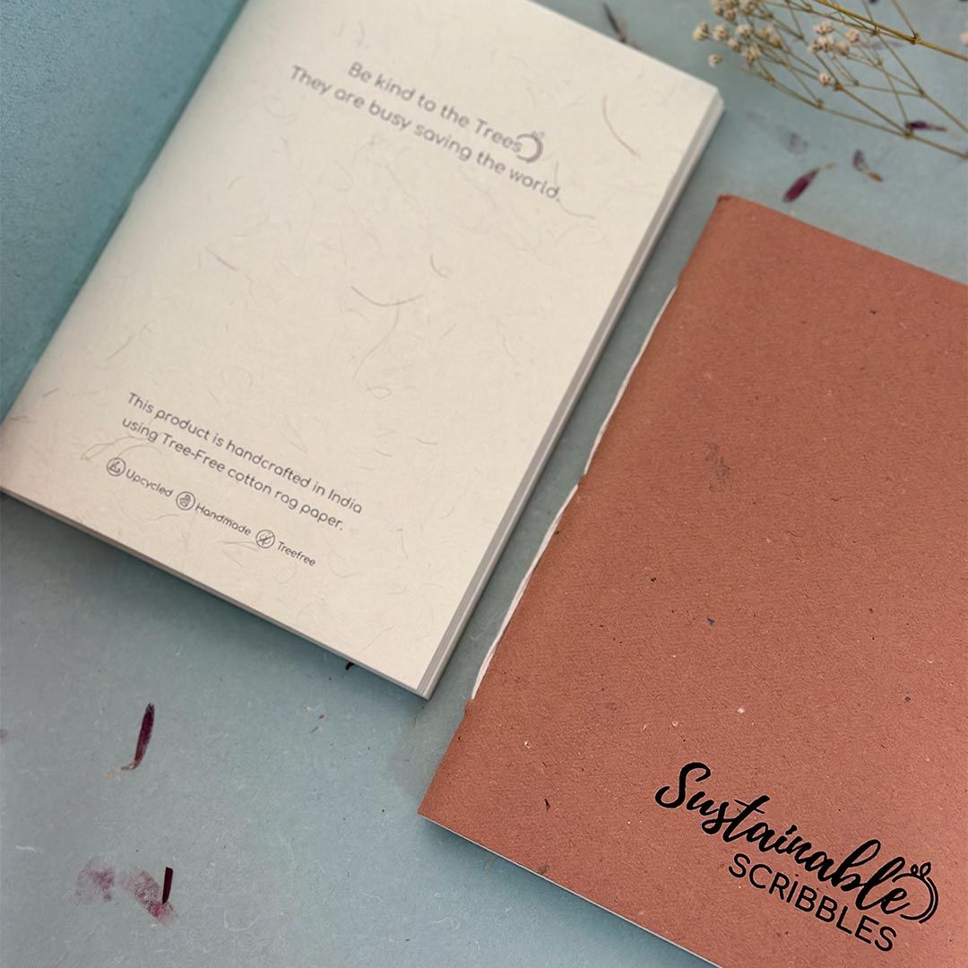 Handmade Notebooks| Notes & Notions, A5 set of 2, Blush & Blue, Blank notebooks